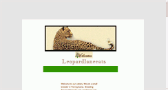 Desktop Screenshot of leopardlanecats.com