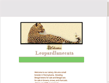 Tablet Screenshot of leopardlanecats.com